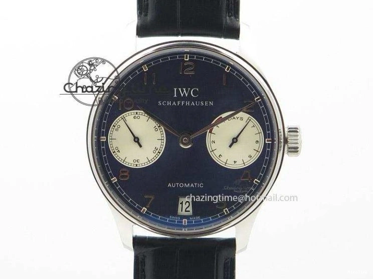 MIROTIME 0715 Portuguese Real PR RG IW5007 ZF 1:1 Best Edition Black Dial On Black Leather Strap A52010 V FreshLook 7304